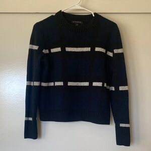 Banana Republic Black, Navy and white Grid Sweater